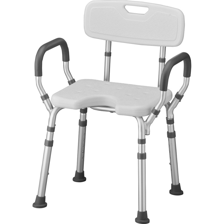 Nova bath seat w/arms & U-shaped cutout