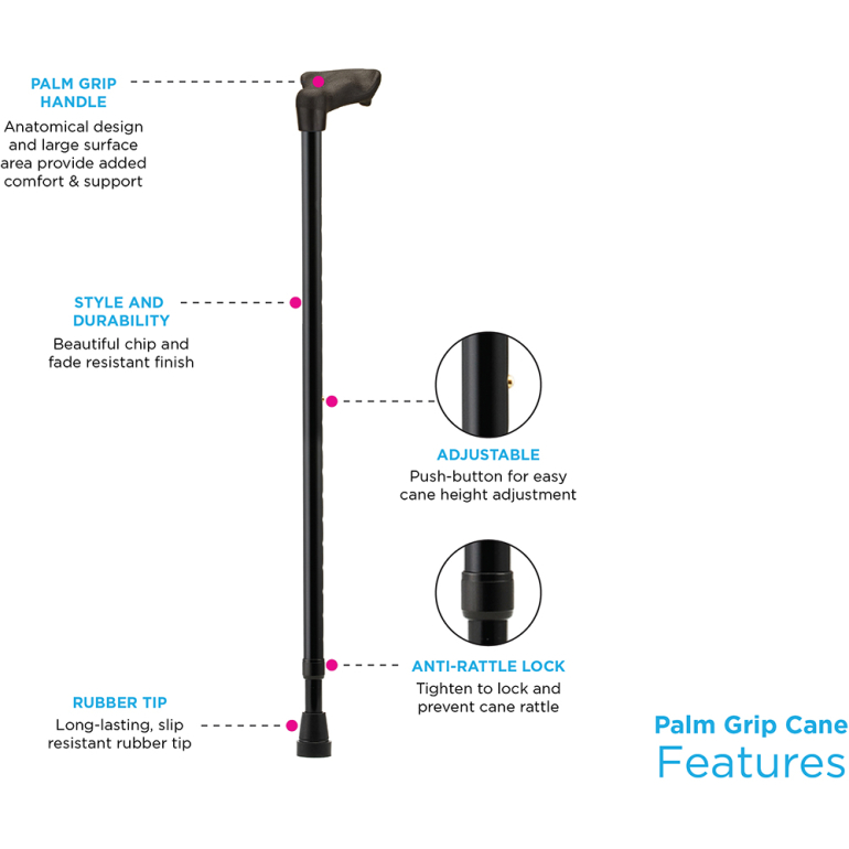 Nova Cane w/Palm Handle