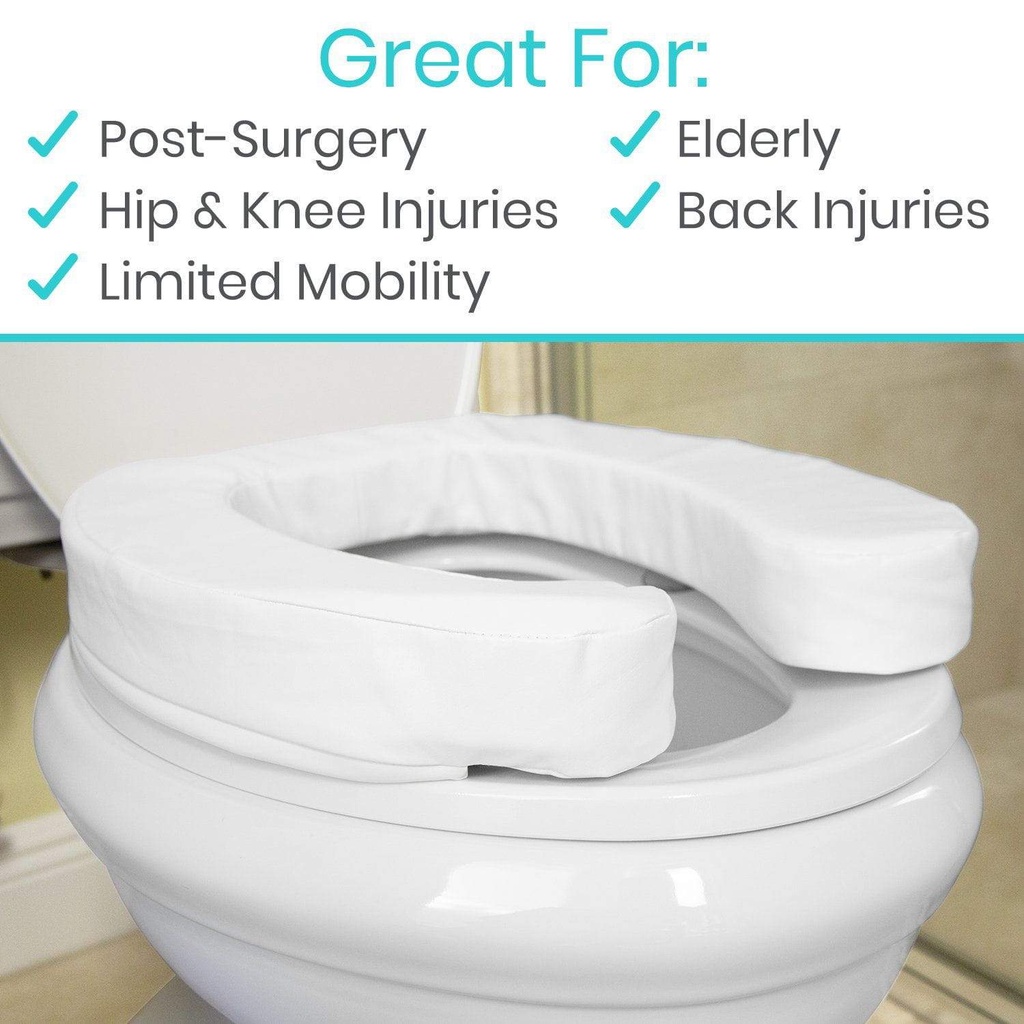 Vive Cushioned Toilet Seat Riser Vive Cushioned Toilet Seat Riser